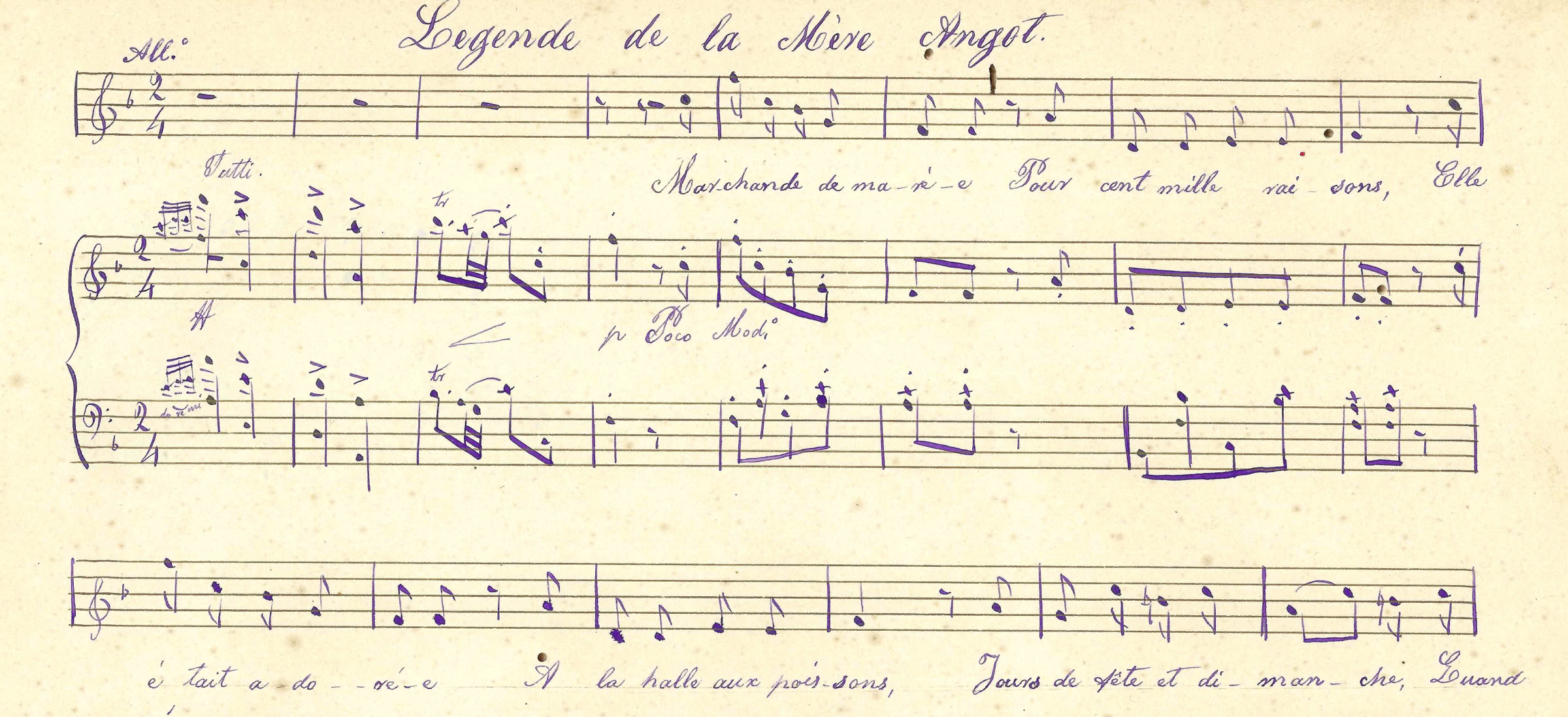 Charles Lecocq, Legende de la Mère Angot. Arquivo A.A.Bispo.